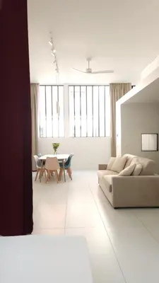 Coin salon dans l'établissement Loft Moderne et Lumineux