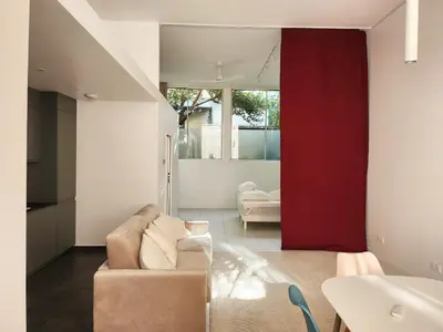 Coin salon dans l'établissement Loft Moderne et Lumineux