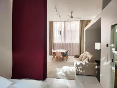 Coin salon dans l'établissement Loft Moderne et Lumineux