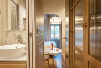 Salle de bains dans l'établissement Hermes Room - Duke Housing