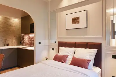 Un ou plusieurs lits dans un hébergement de l'établissement Rosso Levanto Room - Duke Housing