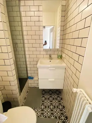 Salle de bains dans l'établissement Le cockpit