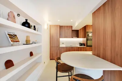 Cuisine ou kitchenette dans l'établissement Pick A Flat's Apartments in Tour Eiffel - Rue de l'Amiral Hamelin