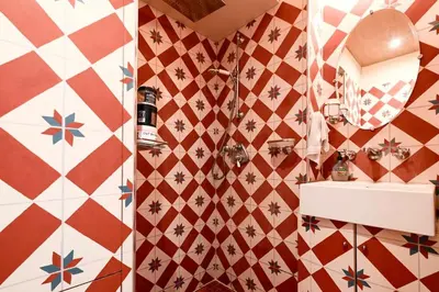 Salle de bains dans l'établissement Spacious apartment in central Paris