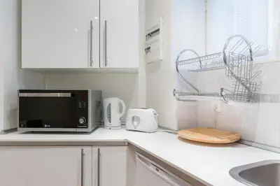 Cuisine ou kitchenette dans l'établissement Appartement Petits Champs II