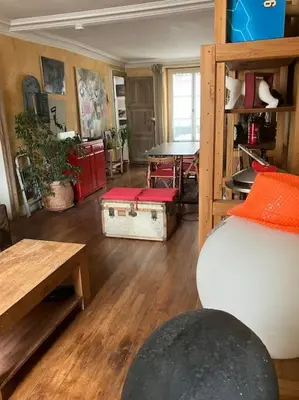Coin salon dans l'établissement Grand Appartment 