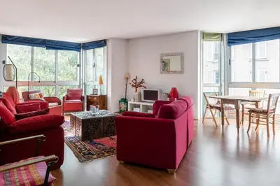 Coin salon dans l'établissement 3 Rooms Quiet and bright