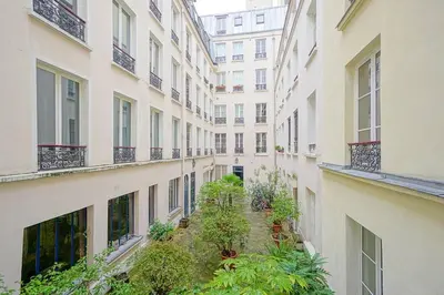 Jardin de l'établissement Grand Studio 2 pers République Bastille Paris 3