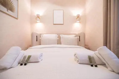Un ou plusieurs lits dans un hébergement de l'établissement Apartment in montmartre