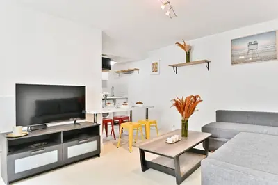 Télévision ou salle de divertissement dans l'établissement Appartement proche Canal Saint Martin - II