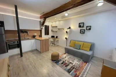 Cuisine ou kitchenette dans l'établissement Heart of Paris