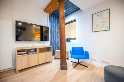 Télévision ou salle de divertissement dans l'établissement Beautiful Apartment in Saint Germain