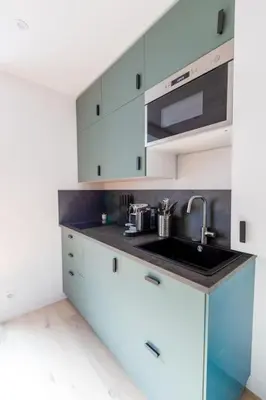 Cuisine ou kitchenette dans l'établissement Appartement contemporain rénové à Paris 14ème