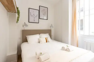 Un ou plusieurs lits dans un hébergement de l'établissement Calm and cozy flat - Central location