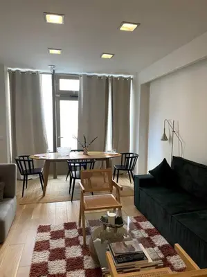 Coin salon dans l'établissement Modern parisian flat in Montparnasse area