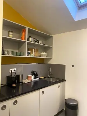 Cuisine ou kitchenette dans l'établissement Modern parisian flat in Montparnasse area