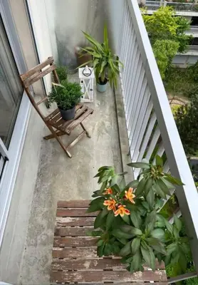 Balcon ou terrasse dans l'établissement Doux Refuge - Au cœur de Paris