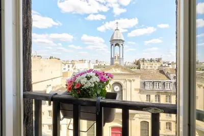 Balcon ou terrasse dans l'établissement La vue du Marais