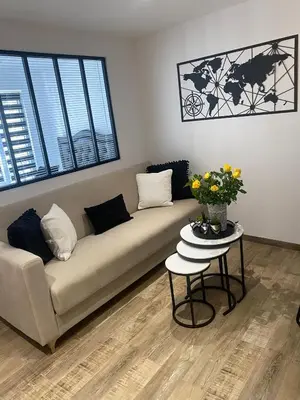 Coin salon dans l'établissement Appartement de Brigitte