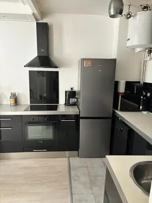Cuisine ou kitchenette dans l'établissement Appartement Cosy quartier Champs Élysées
