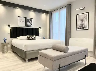Un ou plusieurs lits dans un hébergement de l'établissement Charming Studio Paris Marais, République, Bastille