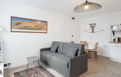 Coin salon dans l'établissement Studio tout confort pour 4 pers