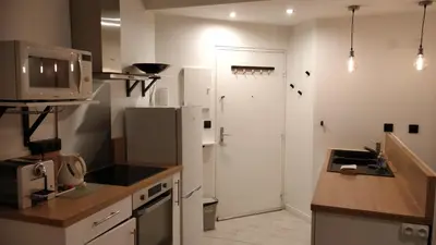 Cuisine ou kitchenette dans l'établissement Studio tout confort pour 4 pers
