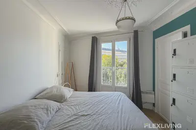Un ou plusieurs lits dans un hébergement de l'établissement Flexliving - private bedroom - Monge