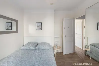 Un ou plusieurs lits dans un hébergement de l'établissement Flexliving - private bedroom - Monge