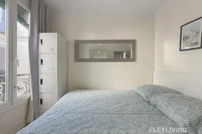 Un ou plusieurs lits dans un hébergement de l'établissement Flexliving - private bedroom - Monge