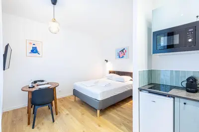 Un ou plusieurs lits dans un hébergement de l'établissement GuestReady - Charming Stay near Paris