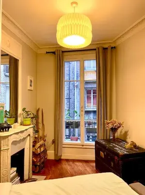 Un ou plusieurs lits dans un hébergement de l'établissement Apartment Paris - Tour Eiffel - Bail Mobilité