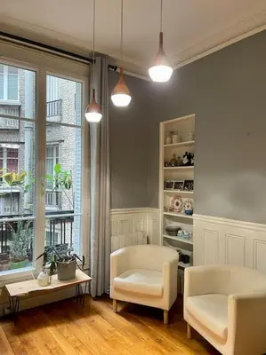 Coin salon dans l'établissement Apartment Paris - Tour Eiffel - Bail Mobilité