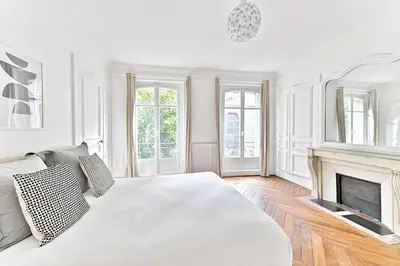 Un ou plusieurs lits dans un hébergement de l'établissement Appartement parisien spacieux #Marais #Rivoli - II