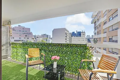 Balcon ou terrasse dans l'établissement À 1 minute du métro et Parking privé