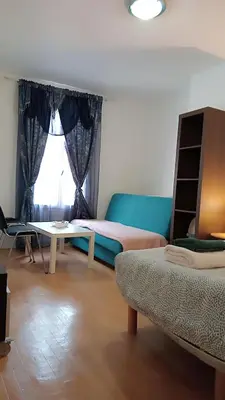 Un ou plusieurs lits dans un hébergement de l'établissement Po1-TPSA17-3D- ROOM Porte maron