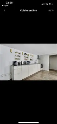Cuisine ou kitchenette dans l'établissement La tanière Mandar