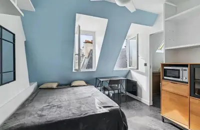Cuisine ou kitchenette dans l'établissement Fantastic Studio au Coeur de Paris, à 2 minutes du Musée d'Orsay