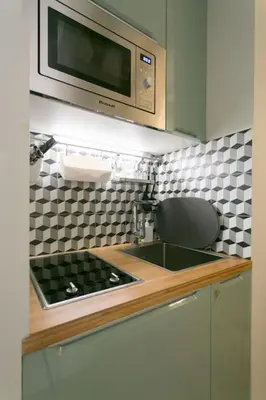 Cuisine ou kitchenette dans l'établissement Romantic Brand New Suite in Central Paris, Bathroom, Kitchen