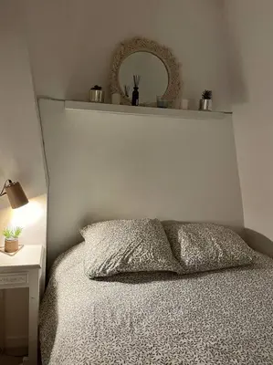 Un ou plusieurs lits dans un hébergement de l'établissement Appartement T2 - Vue Tour Eiffel
