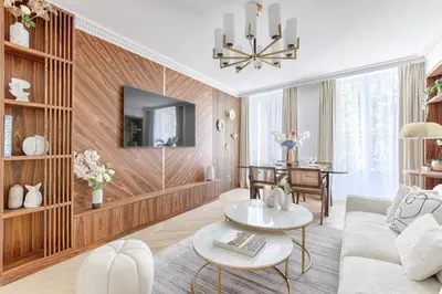 Coin salon dans l'établissement Stunning 2 bedroom at Montparnasse