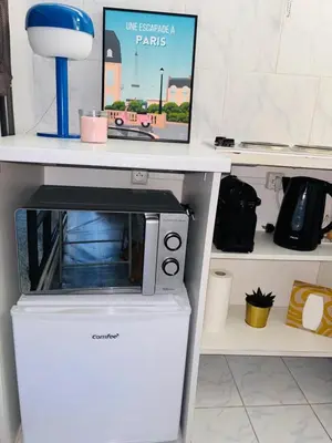 Cuisine ou kitchenette dans l'établissement Place à quelques pas du Musée du Louvre au Centre de Paris