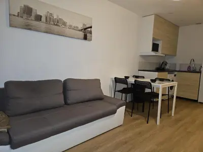 Cuisine ou kitchenette dans l'établissement Appartement centre de Paris 19
