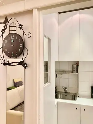 Cuisine ou kitchenette dans l'établissement Paris Center Quarter Latin Nice 1 bedroom
