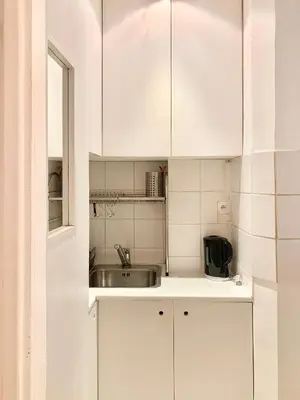 Cuisine ou kitchenette dans l'établissement Paris Center Quarter Latin Nice 1 bedroom