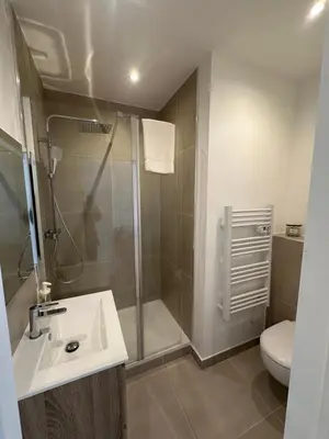 Salle de bains dans l'établissement Appartement Trocadéro