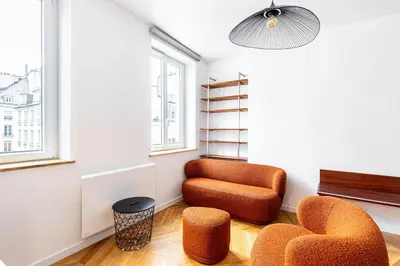 Coin salon dans l'établissement Guestready - Tastefully decorated studio for 2