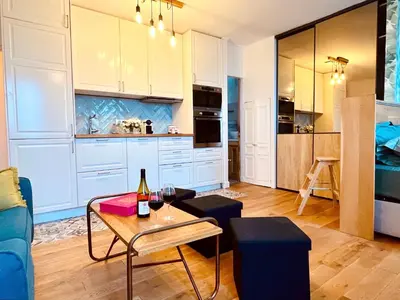 Cuisine ou kitchenette dans l'établissement Le Penthouse Chevalier - L