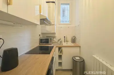 Cuisine ou kitchenette dans l'établissement Flexliving - 99 Felix Faure - Room