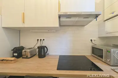 Cuisine ou kitchenette dans l'établissement Flexliving - 99 Felix Faure - Room